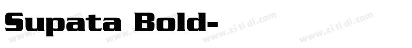 Supata Bold字体转换